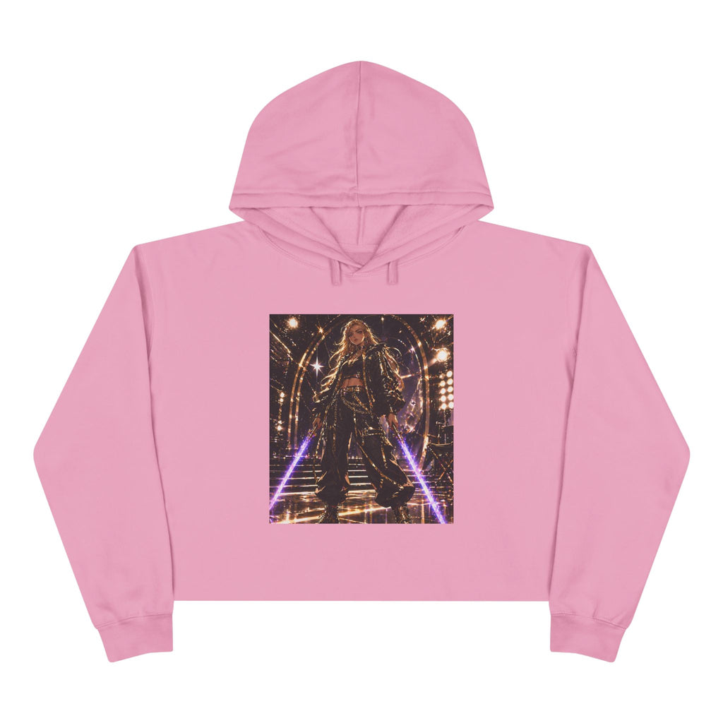 Crop Hoodie — Lights, Camera, Action! Girl Power Cropped Hoodie