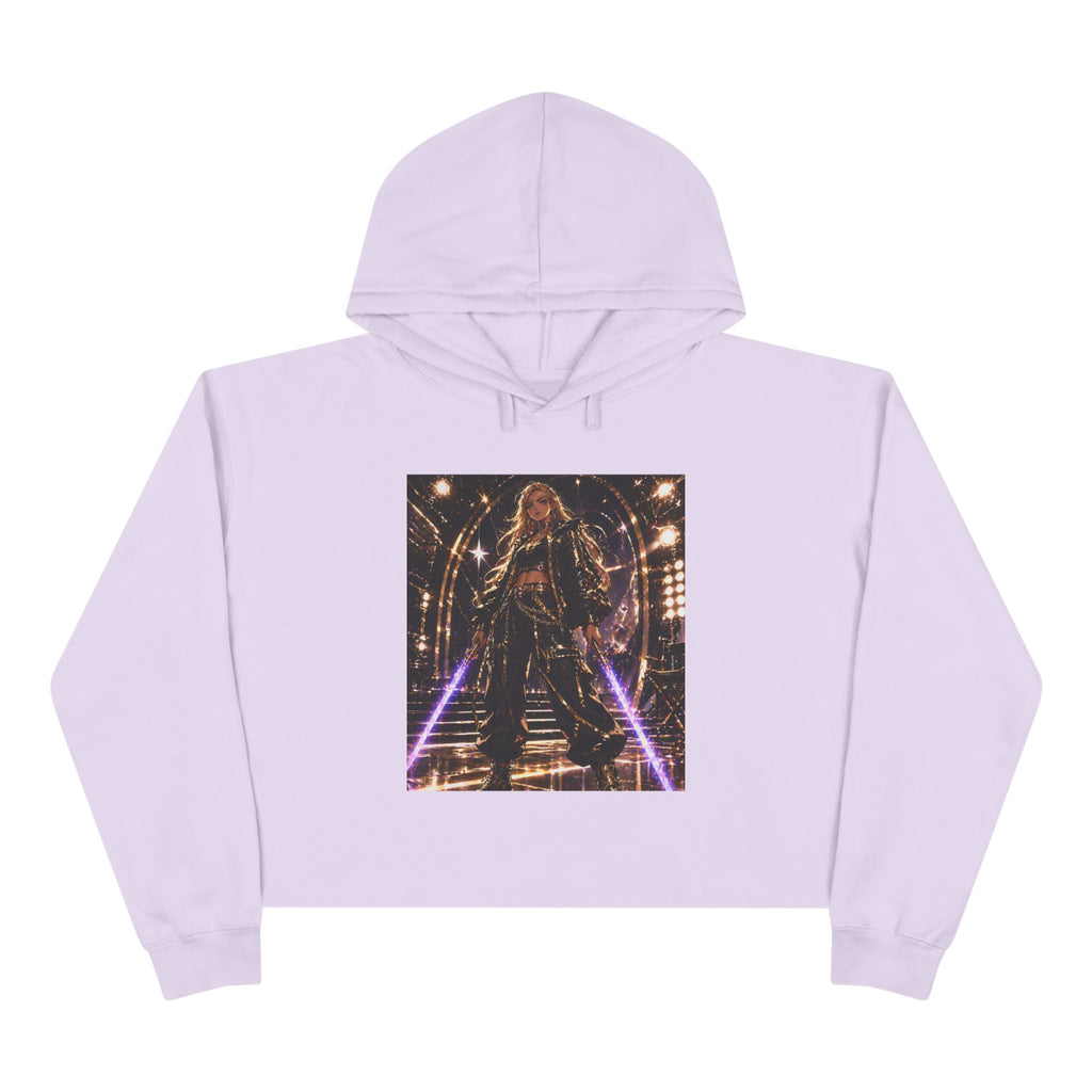 Crop Hoodie — Lights, Camera, Action! Girl Power Cropped Hoodie