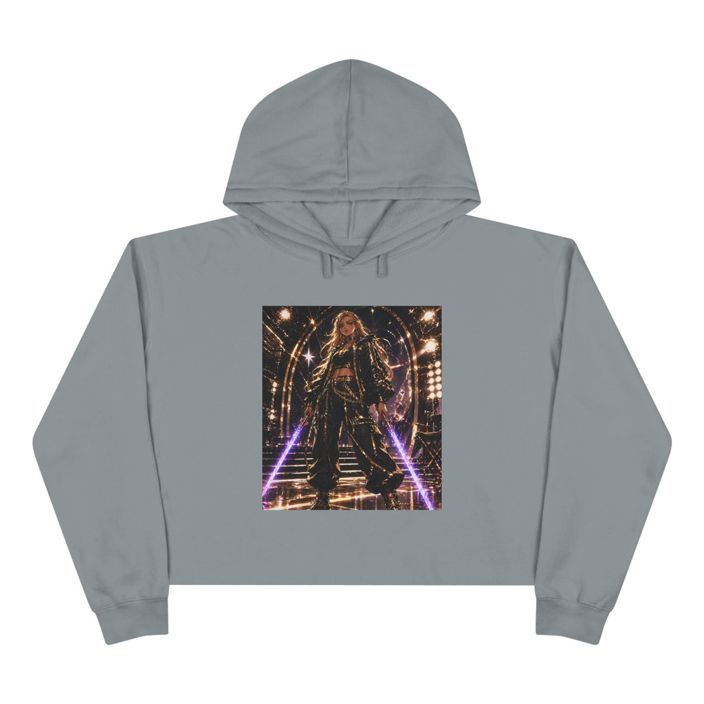 Crop Hoodie — Lights, Camera, Action! Girl Power Cropped Hoodie